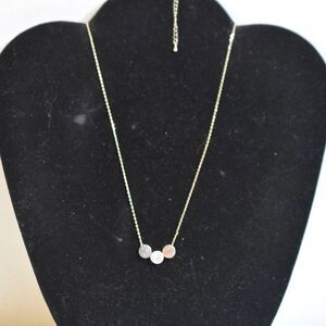 Delicate Petite Rose/Silver/Gold Tone Metal Beads Link Chain 14" Y2K Necklace